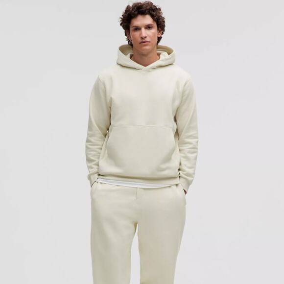 LULULEMON Steady State Pullover Hoodie Bone Cream Sz S {FF11}